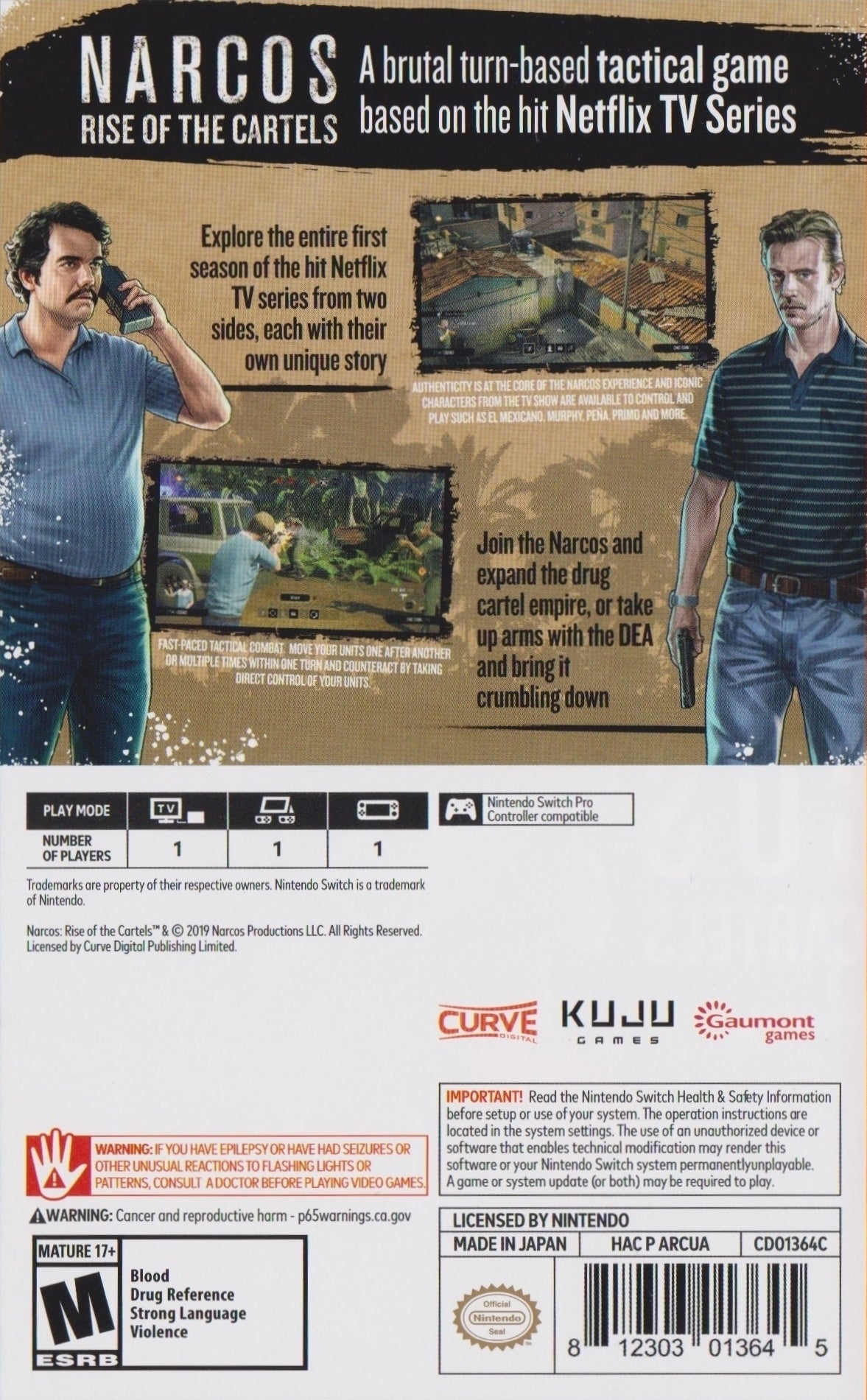 Narcos: Rise of the Cartels - (NSW) Nintendo Switch [Pre-Owned] Video Games Curve Digital   