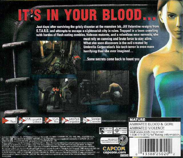 Resident Evil 3: Nemesis - (DC) SEGA Dreamcast [Pre-Owned] Video Games Capcom   