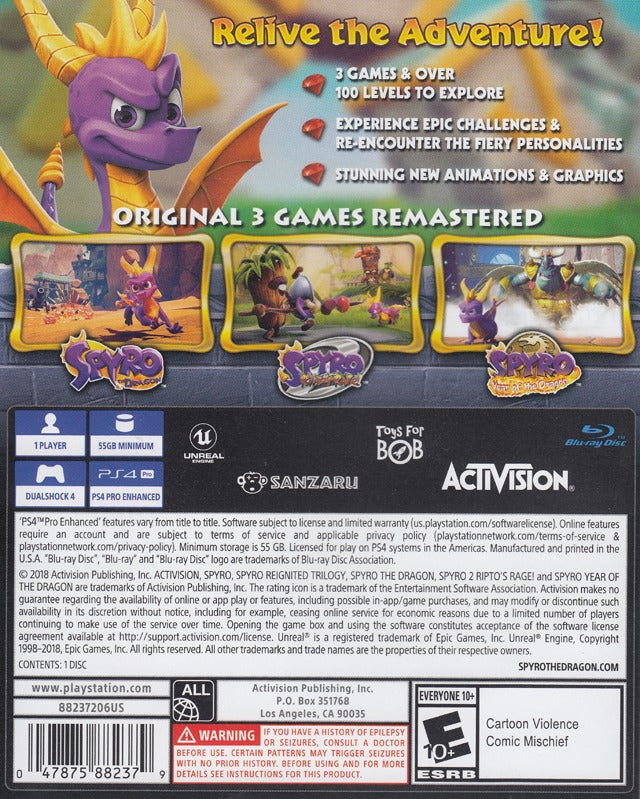 Spyro Reignited Trilogy - (PS4) PlayStation 4 Video Games ACTIVISION   