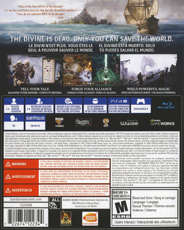 Divinity: Original Sin II (Definitive Edition) - (PS4) PlayStation 4 [Pre-Owned] Video Games BANDAI NAMCO Entertainment   