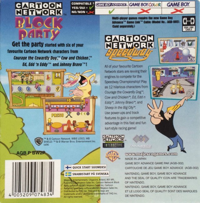 Cartoon Network Block Party / Cartoon Network Speedway - (GBA) Game Boy Advance [Pre-Owned] (European Import) Video Games Majesco   