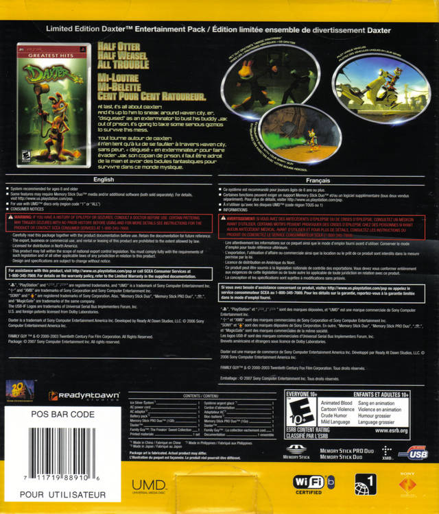 Daxter (Limited Edition Entertainment Pack) - PSP Video Games SCEA   
