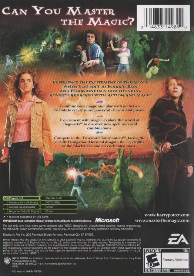Harry Potter and the Goblet of Fire - (XB) Xbox [Pre-Owned] Video Games Electronic Arts   