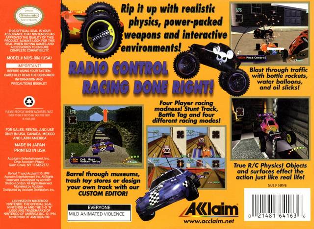 Re-Volt - (N64) Nintendo 64 [Pre-Owned] Video Games Acclaim   
