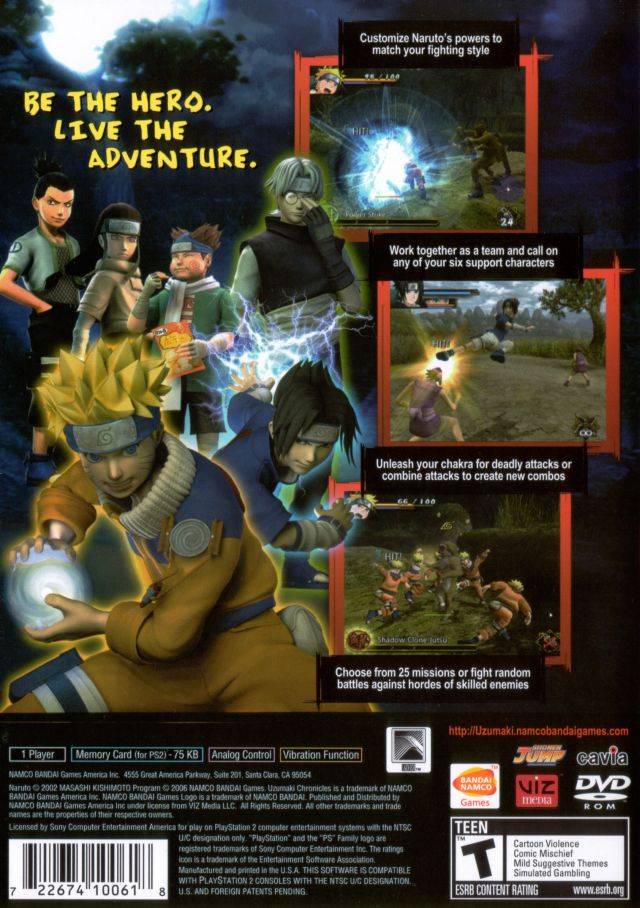 Naruto: Uzumaki Chronicles - (PS2) PlayStation 2 Video Games BANDAI NAMCO Entertainment   
