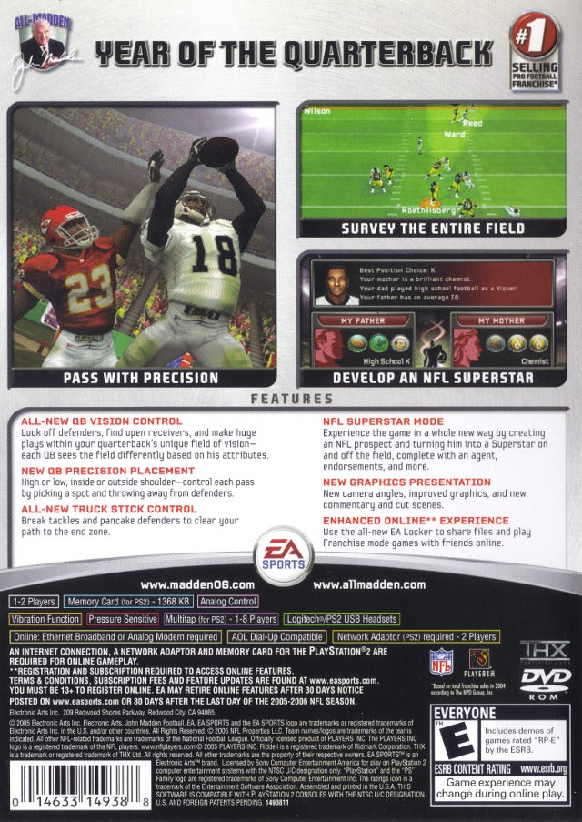 Madden NFL 06 - (PS2) PlayStation 2 [Pre-Owned] Video Games EA Sports   
