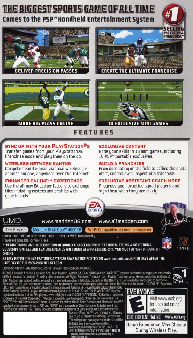 Madden NFL 06 - Sony PSP [Pre-Owned] Video Games EA Sports   