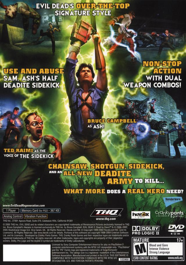 Evil Dead: Regeneration - (PS2) PlayStation 2 [Pre-Owned] Video Games THQ   