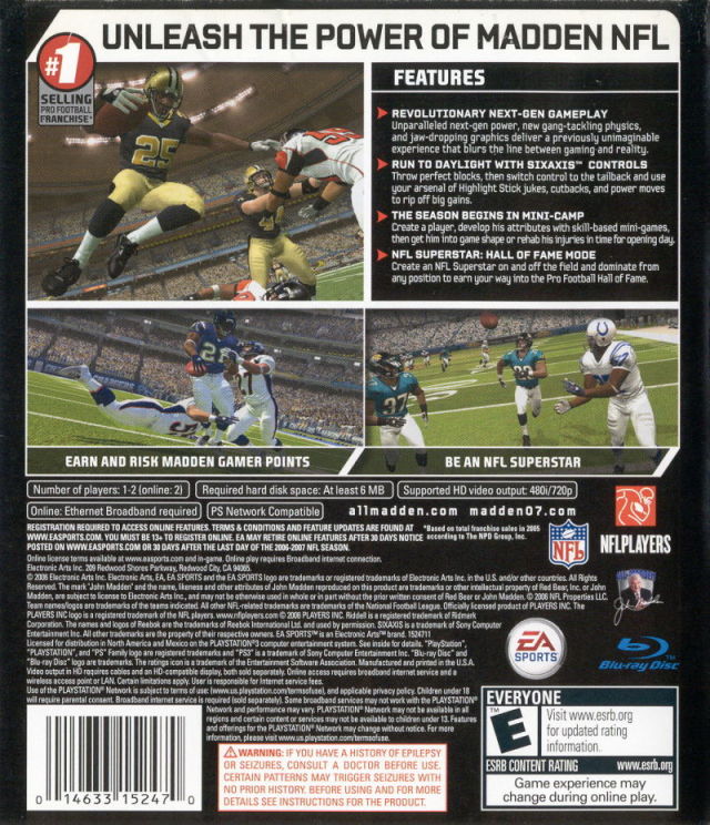 Madden NFL 07 - (PS3) PlayStation 3 [Pre-Owned] Video Games EA Sports   