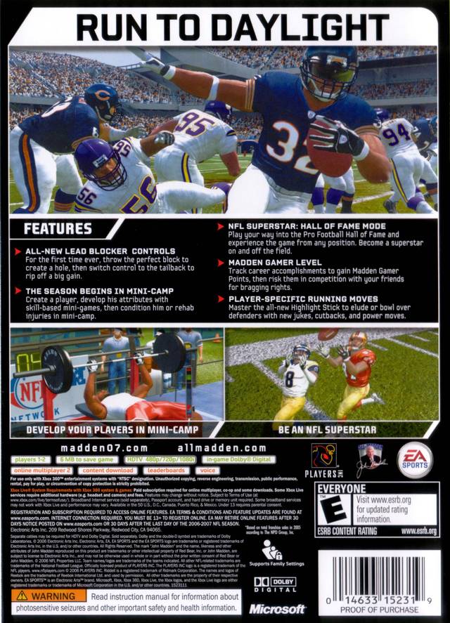 Madden NFL 07 - Xbox 360 [Pre-Owned] Video Games EA Sports   