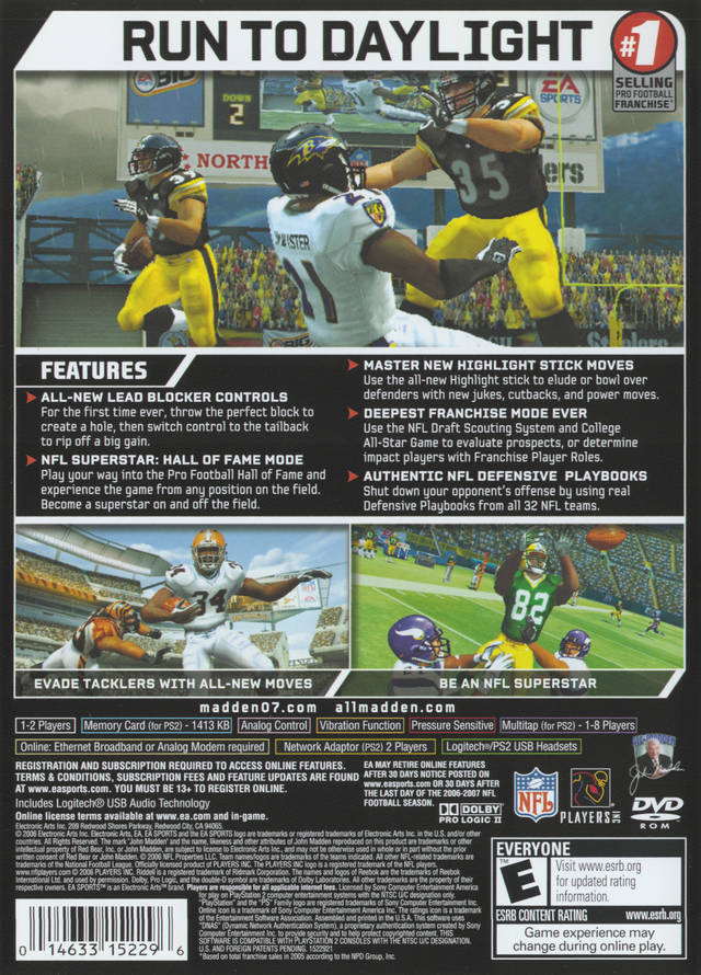 Madden NFL 07 - (PS2) PlayStation 2 [Pre-Owned] Video Games EA Sports   