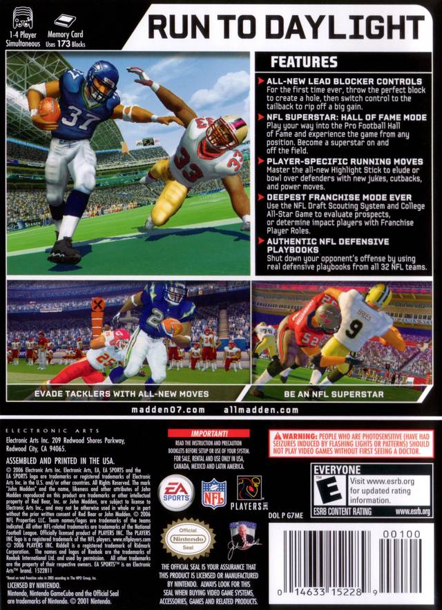 Madden NFL 07 - (GC) GameCube [Pre-Owned] Video Games EA Sports   