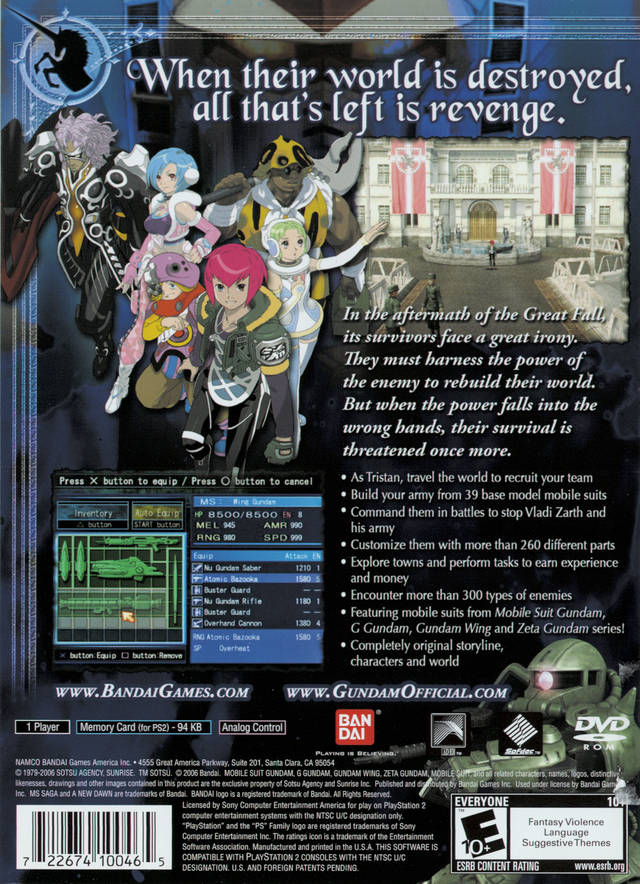 MS Saga: A New Dawn - (PS2) PlayStation 2 [Pre-Owned] Video Games Bandai   