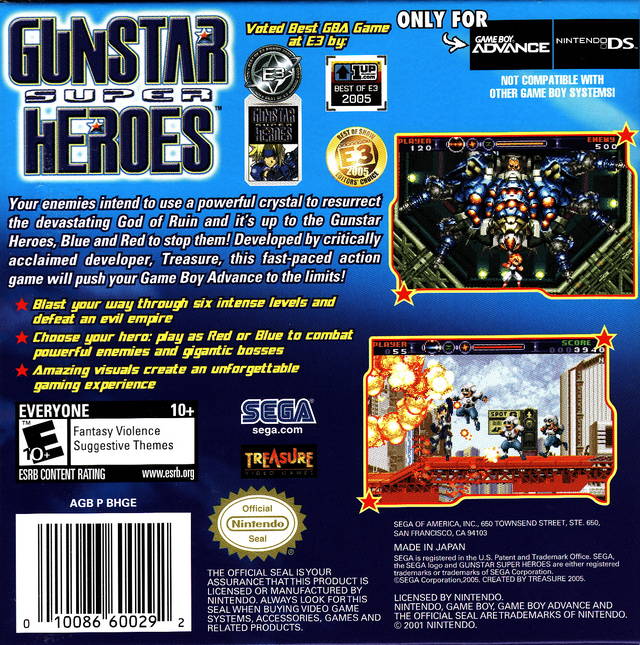 Gunstar Super Heroes - (GBA) Game Boy Advance [Pre-Owned] Video Games Sega   