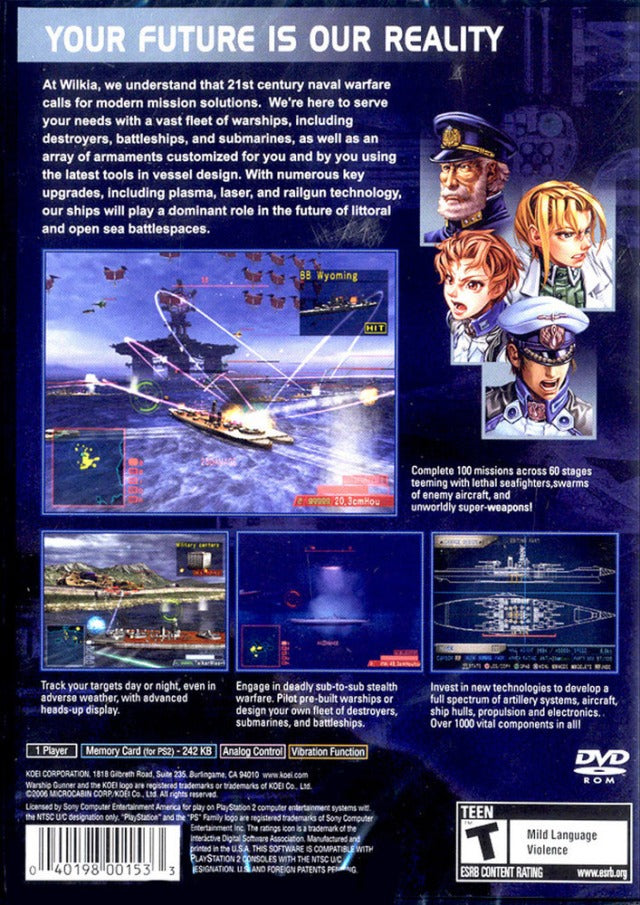 Warship Gunner 2 - (PS2) PlayStation 2 [Pre-Owned] Video Games Koei   