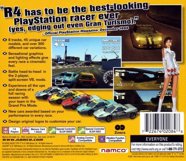 R4: Ridge Racer Type 4 - (PS1) PlayStation 1 [Pre-Owned] Video Games Namco   