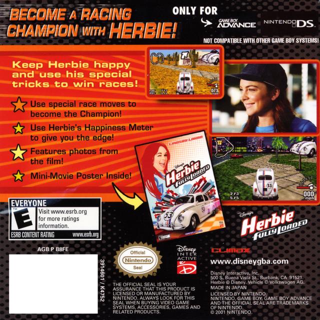 Disney's Herbie Fully Loaded (GBA) Game Boy Advance J&L Video
