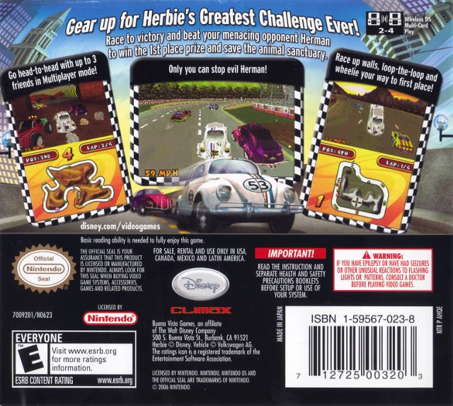 Disney's Herbie: Rescue Rally - (NDS) Nintendo DS [Pre-Owned] Video Games Disney Interactive Studios   
