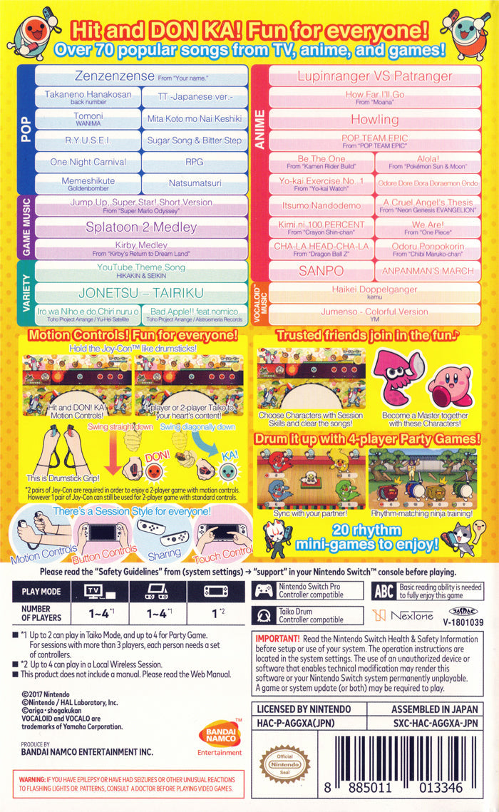 Taiko no tatsujin switch motion controls deals