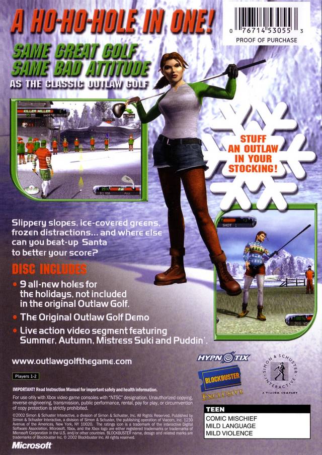 Outlaw Golf: 9 More Holes Of X-Mas - Xbox Video Games Simon & Schuster   