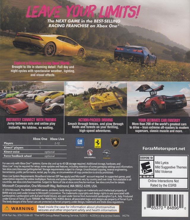 Forza Horizon 2 - (XB1) Xbox One Video Games Microsoft Game Studios   
