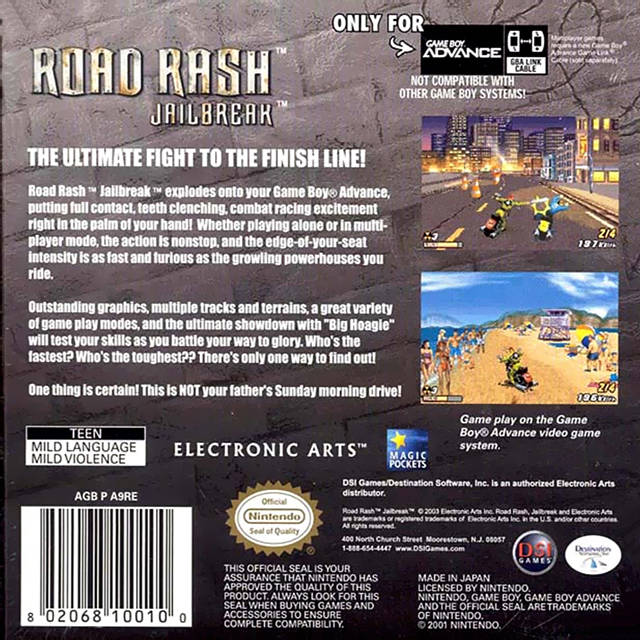 Road Rash: Jailbreak - (GBA) Game Boy Advance [Pre-Owned] Video Games Electronic Arts