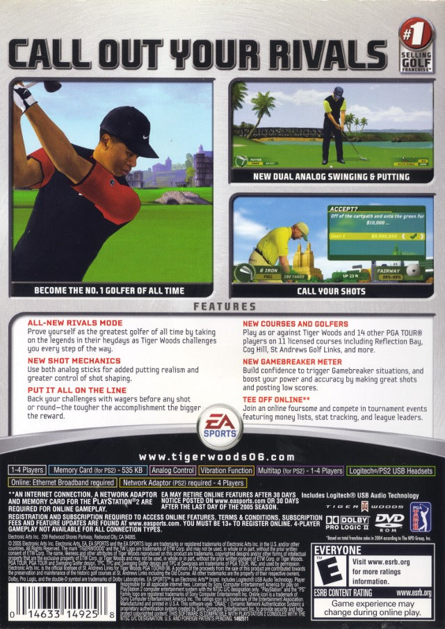 Tiger Woods PGA Tour 06 - (PS2) PlayStation 2 [Pre-Owned] Video Games EA Sports   