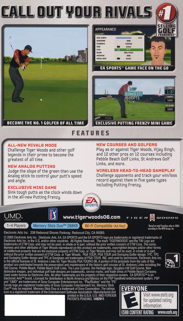 Tiger Woods PGA Tour 06 - PSP Video Games EA Sports   