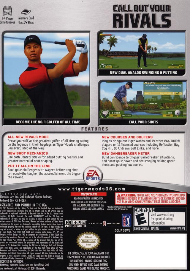Tiger Woods PGA Tour 06 - (GC) GameCube [Pre-Owned] Video Games Electronic Arts   