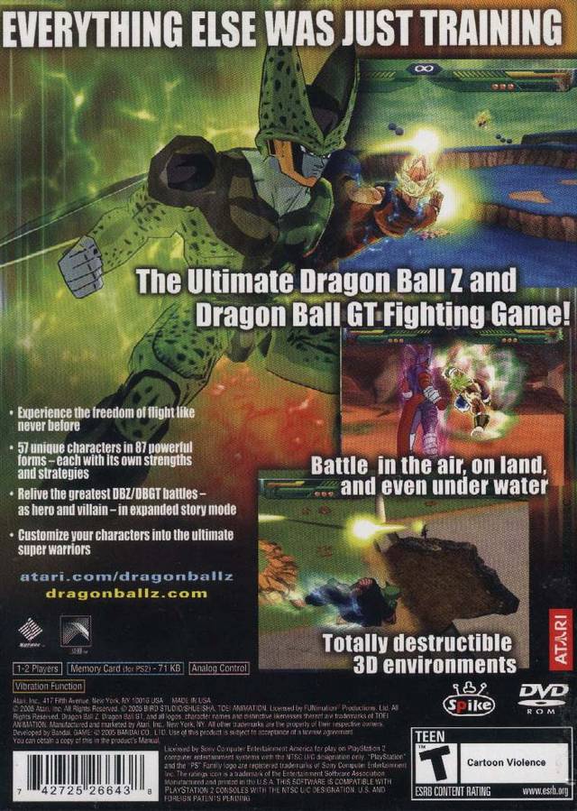 Dragon Ball Z: Budokai Tenkaichi - (PS2) PlayStation 2 [Pre-Owned] Video Games Atari   