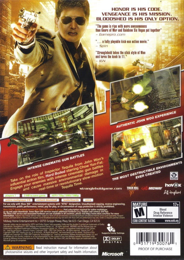 Stranglehold - Xbox 360 [Pre-Owned] Video Games Midway   
