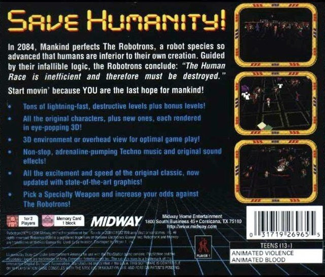 Robotron X - (PS1) PlayStation 1 Video Games Midway   