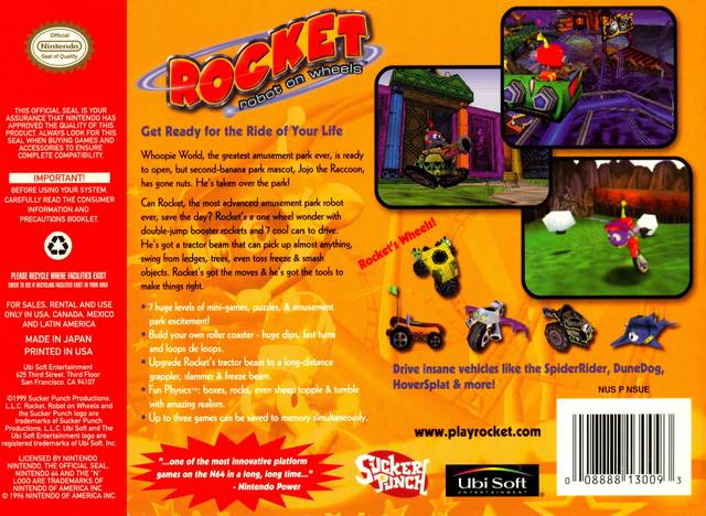 Rocket: Robot on Wheels - (N64) Nintendo 64 [Pre-Owned] Video Games Ubisoft   