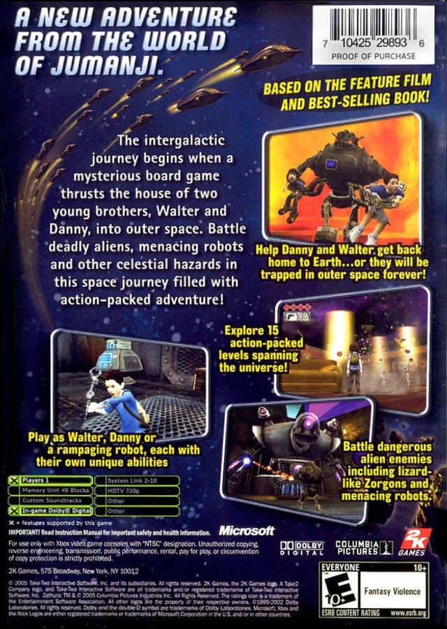 Zathura - Xbox Video Games 2K Games   