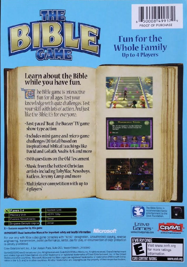 The Bible Game - Xbox Video Games Crave   