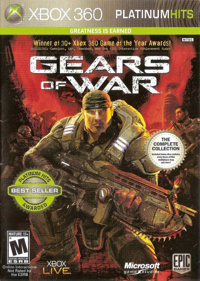Gears of War (2-Disc Edition) (Platinum Hits) - Xbox 360 [Pre-Owned] Video Games Microsoft   
