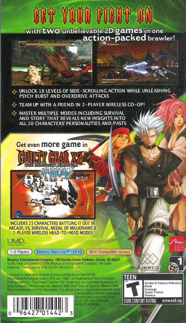 guilty gear psp Guilty Gear Judgement