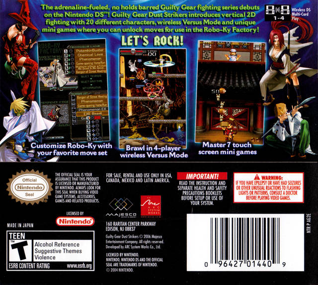 Guilty Gear Dust Strikers - (NDS) Nintendo DS [Pre-Owned] Video Games Majesco   