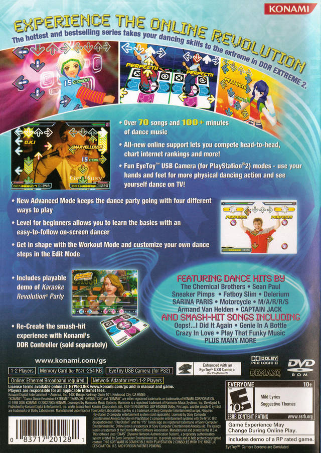 Dance Dance Revolution Extreme 2 - (PS2) PlayStation 2 [Pre-Owned] Video Games Konami   
