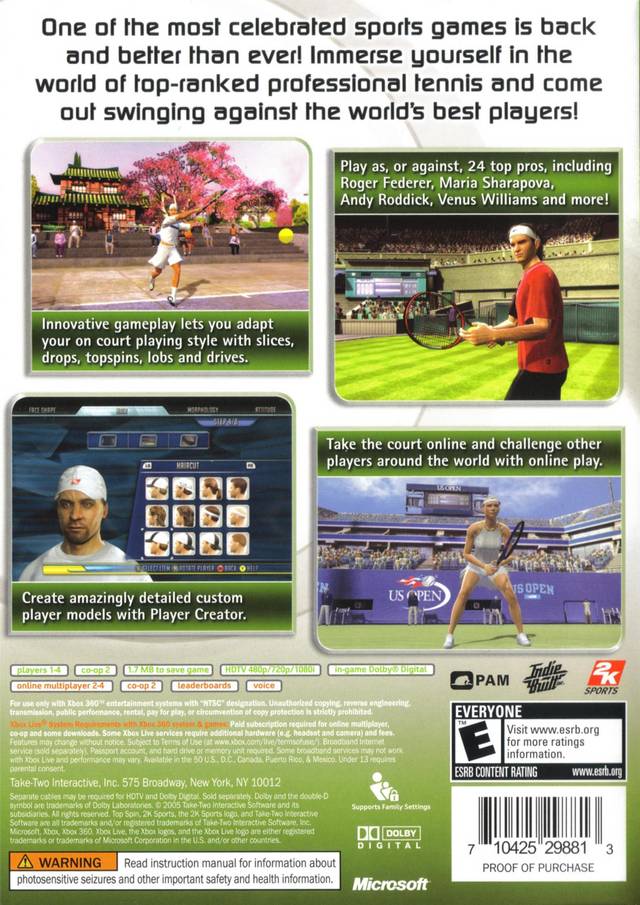 Top Spin 2 - Xbox 360 [Pre-Owned] Video Games 2K Sports   