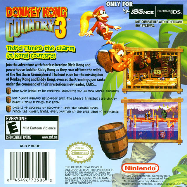 Donkey Kong Country 3 - (GBA) Game Boy Advance [Pre-Owned] Video Games Nintendo   