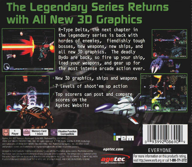 R-Type Delta - (PS1) PlayStation 1 [Pre-Owned] Video Games Agetec   