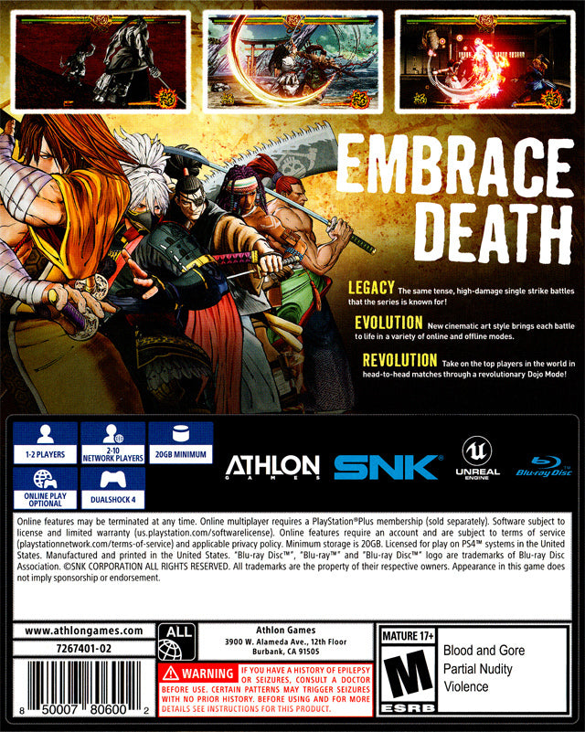 Samurai Shodown - (PS4) PlayStation 4 [Pre-Owned] Video Games SNK Corporation   