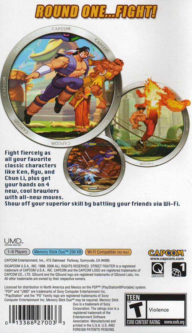 Street Fighter Alpha 3 Max (Favorites) - Sony PSP Video Games Capcom   