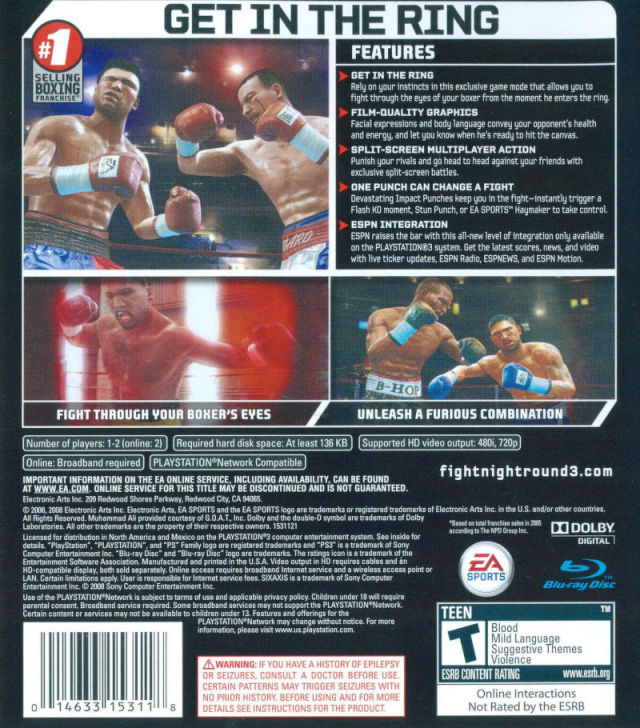 Fight Night Round 3 (Greatest Hits) - (PS3) PlayStation 3 [Pre-Owned] Video Games EA Sports   