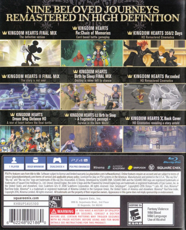 Kingdom Hearts: The Story So Far - (PS4) PlayStation 4 Video Games Square Enix