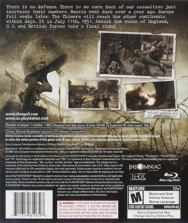 Resistance: Fall of Man - (PS3) PlayStation 3 [Pre-Owned] Video Games SCEA   
