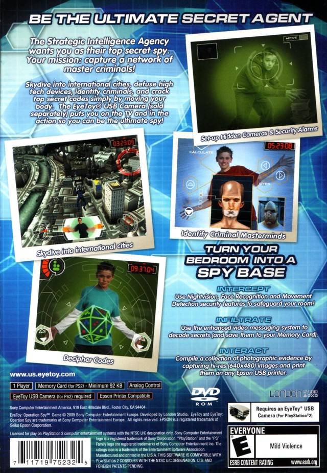EyeToy: Operation Spy - (PS2) PlayStation 2 Video Games SCEA   