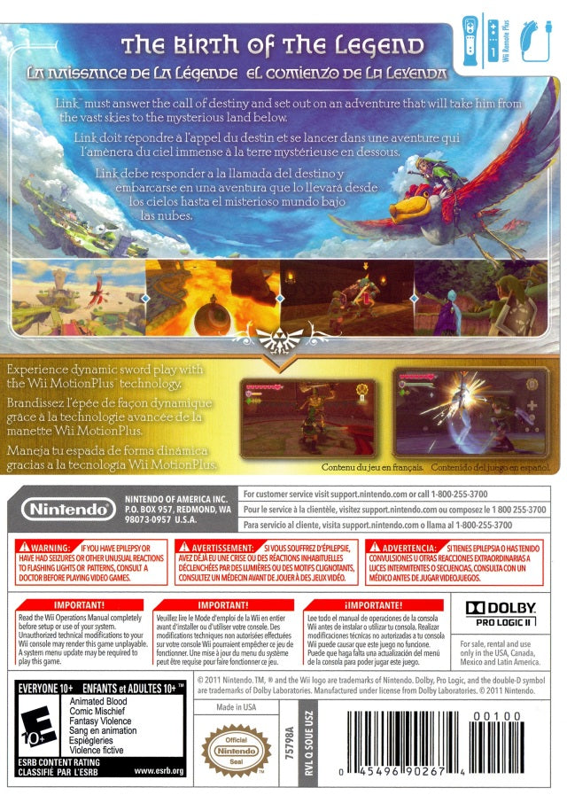The Legend of Zelda: Skyward Sword (Limited Edition) - Nintendo Wii Video Games Nintendo   