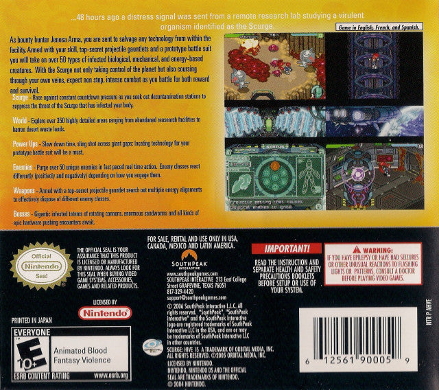 Scurge: Hive - Nintendo DS [Pre-Owned] Video Games SouthPeak Games   